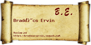 Bradács Ervin névjegykártya